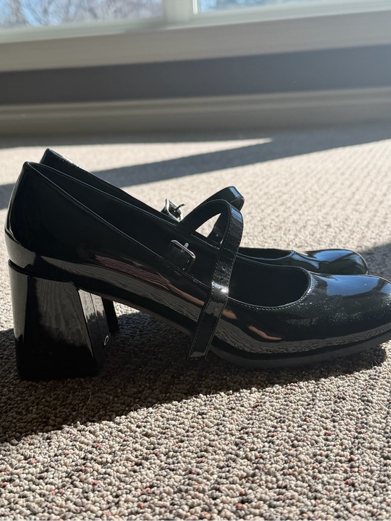 Call It Spring Shoes - Call It Spring Black Patent Mary Jane Block Heels